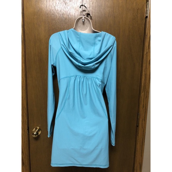 Besserbay sz M COVERUP Shirt Dress Hooded RASH GUARD zipper UPF 50+ Pockets Z22 - Picture 4 of 8